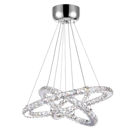 Cwi Lighting Ring LED Chandelier With Chrome Finish 5080P32ST-3R